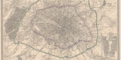 Carte du Paris 1850