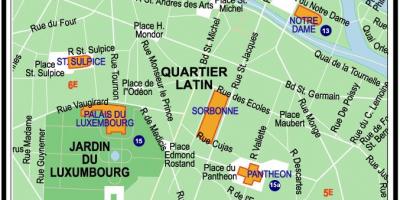 Carte du quartier latin Paris