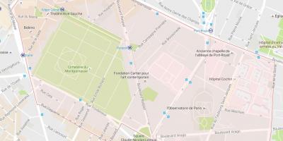 Carte du quartier Montparnasse