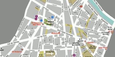 Carte du quartier Saint Germain des Pres