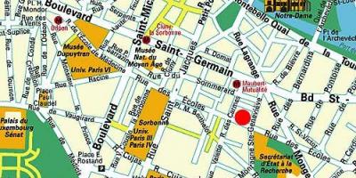 Carte du quartier Saint Michel Paris